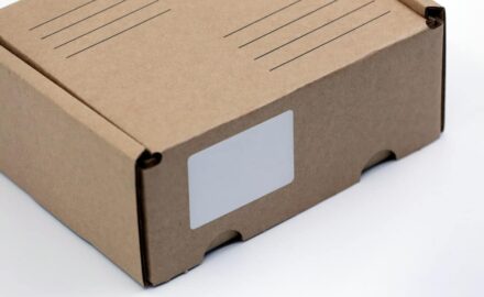 brown cardboard box on white table