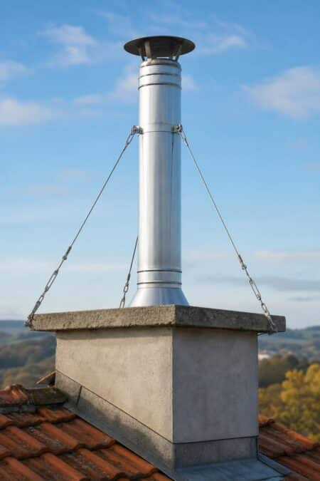 haubanage de conduit de chemin\u00e9e haubanage de conduit de chemin\u00e9e
