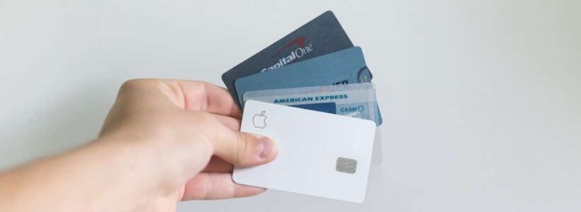 white and blue magnetic card